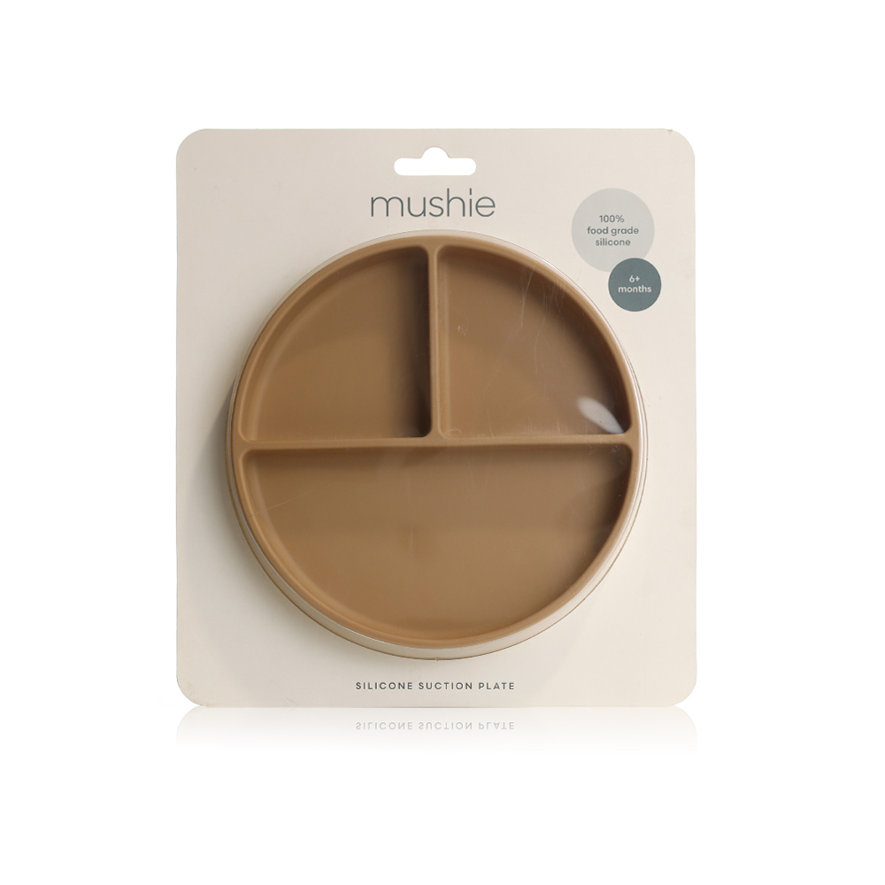 MUSHIE SILICONE PLATE NATURAL